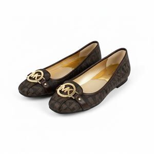 Michael Kors Dark Brown Logo Flats